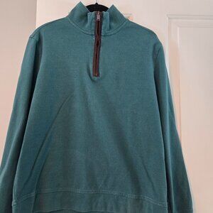 Mens Size Medium Tasso Elba teal zip up pullover